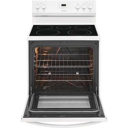 Frigidaire Frigidaire 30-in. Electric Smooth Top Freestanding Manual Clean Range FCRE3052AW